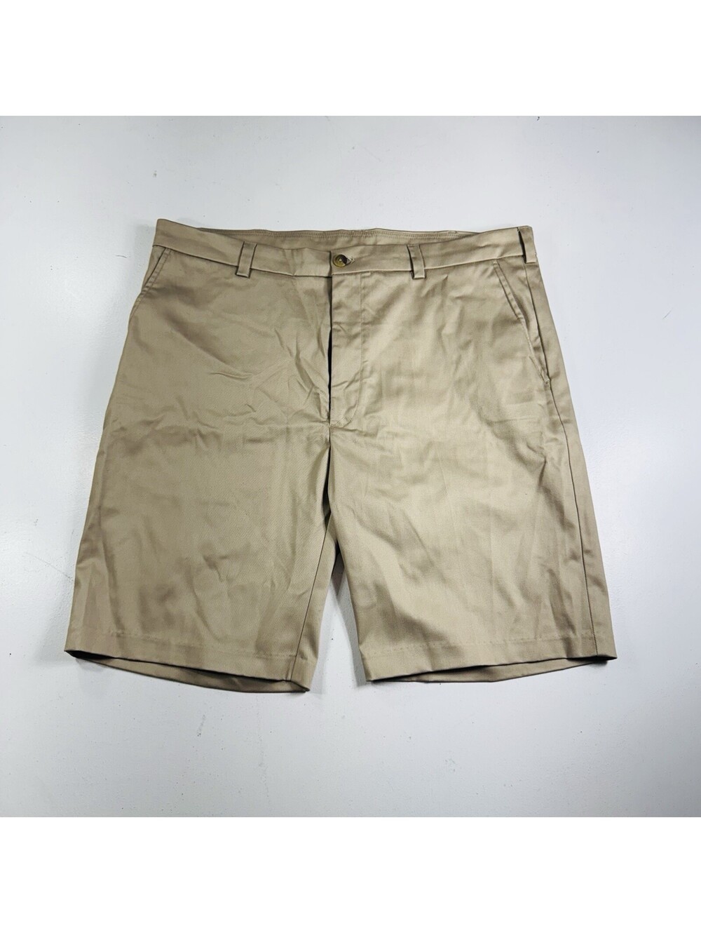 Roundtree & Yorke Chino Shorts Beige Flat Front Men’s Size 40